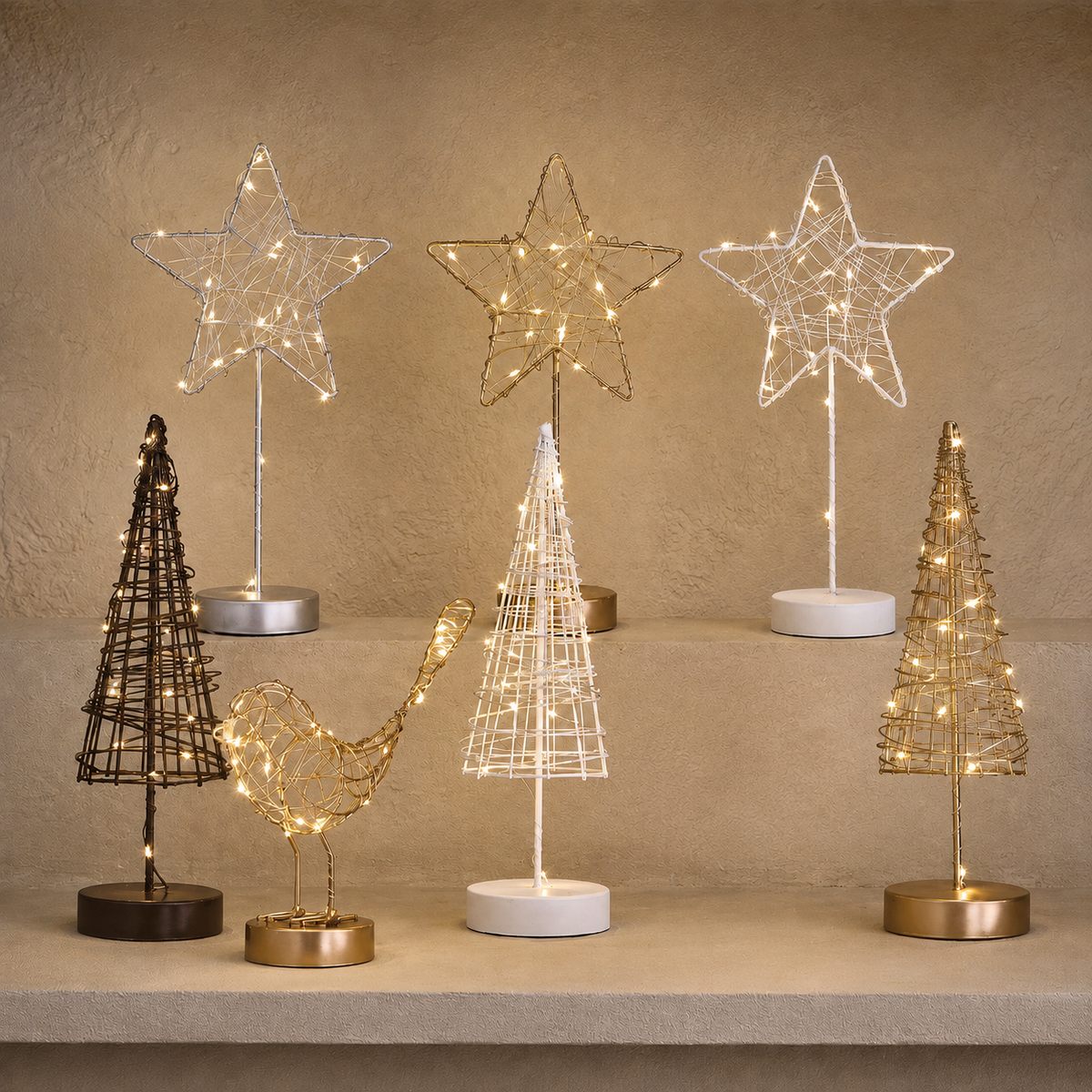 Hamptons Holiday Table Lights — Set of 21 — Details — product and styling photograph