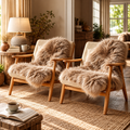 Single Sheepskins — Pair — Taupe — product and styling photograph