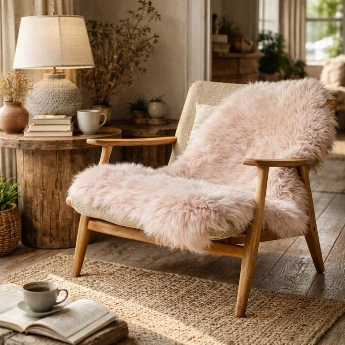 Single Sheepskins — Pair — Oyster — product and styling photograph