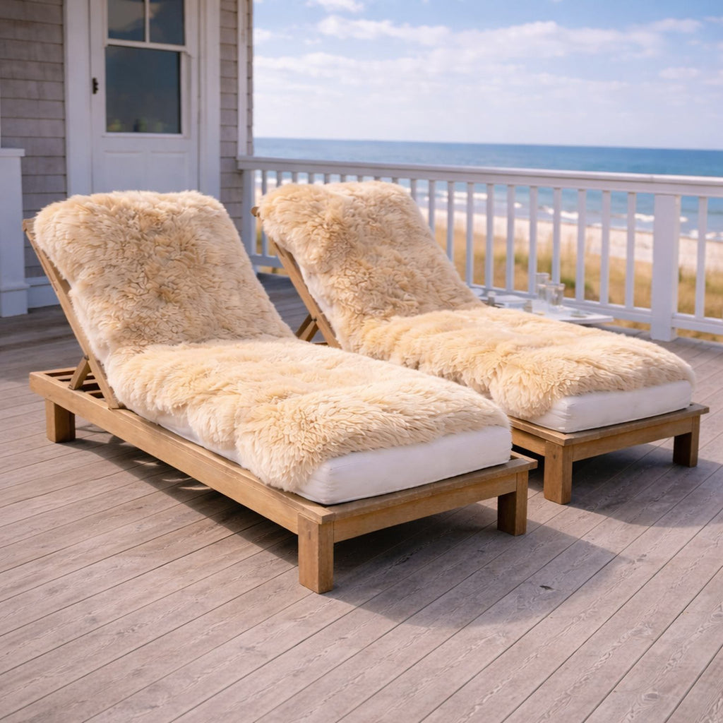 Double Sheepskins — Pair — Champagne — product and styling photograph