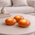 Rokka Rechargeable Glass Lights — Set of Three — Amber — product and styling photograph
