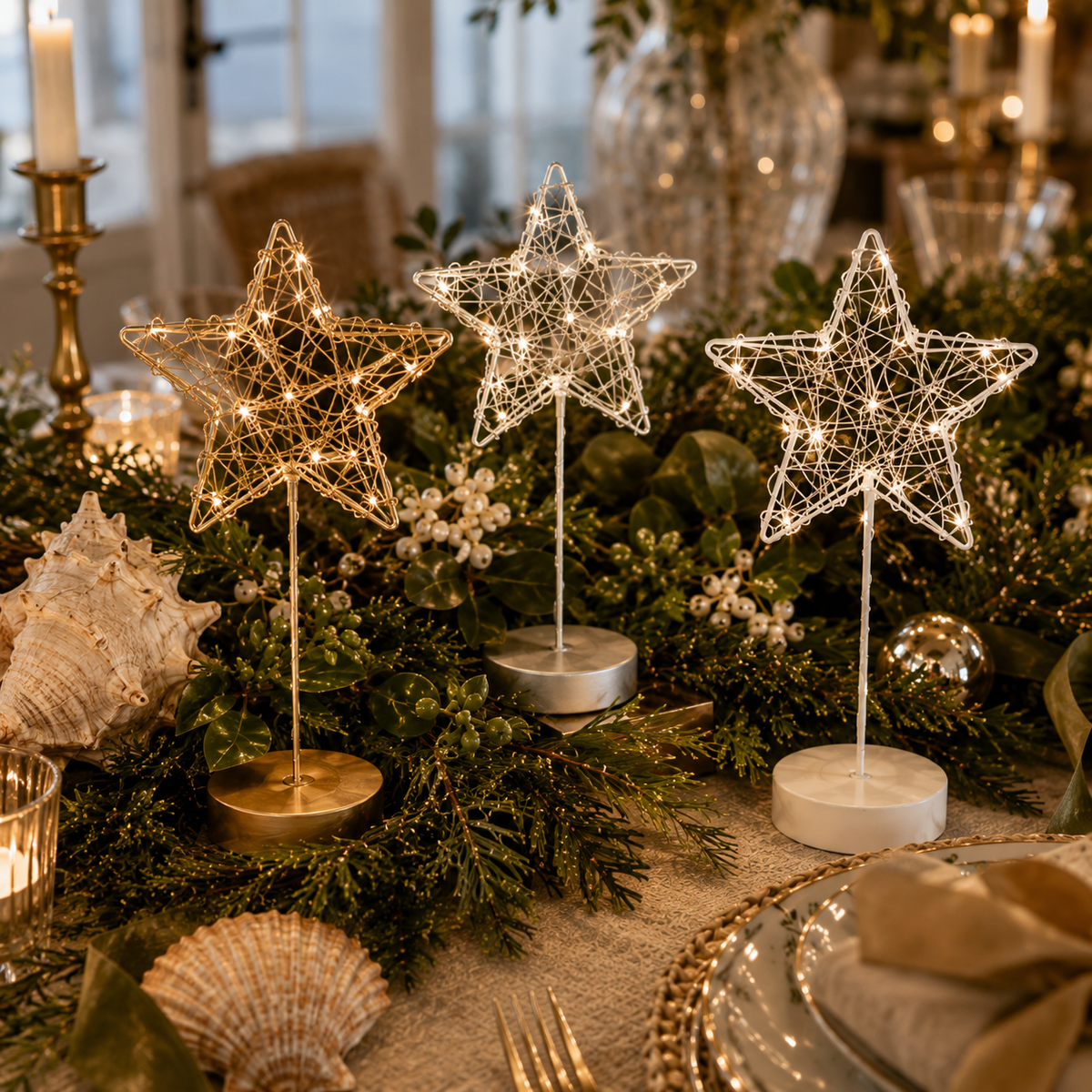Hamptons Holiday Table Lights — Set of 21 — Details — product and styling photograph