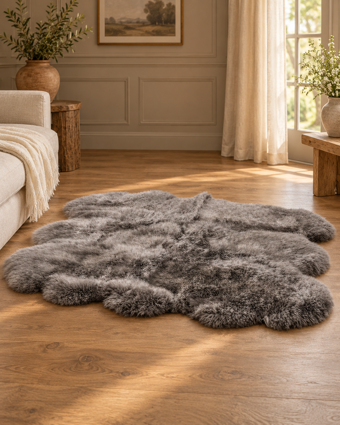 Sexto Vole Sheepskin — country-house portrait product photograph