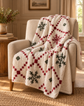 Heritage Fairisle Chenille Throw — country-house portrait product photograph