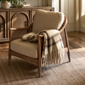 Leigh Cocoa Multi Stripe Wool Throw