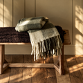 Leigh Moss Check Wool Throw
