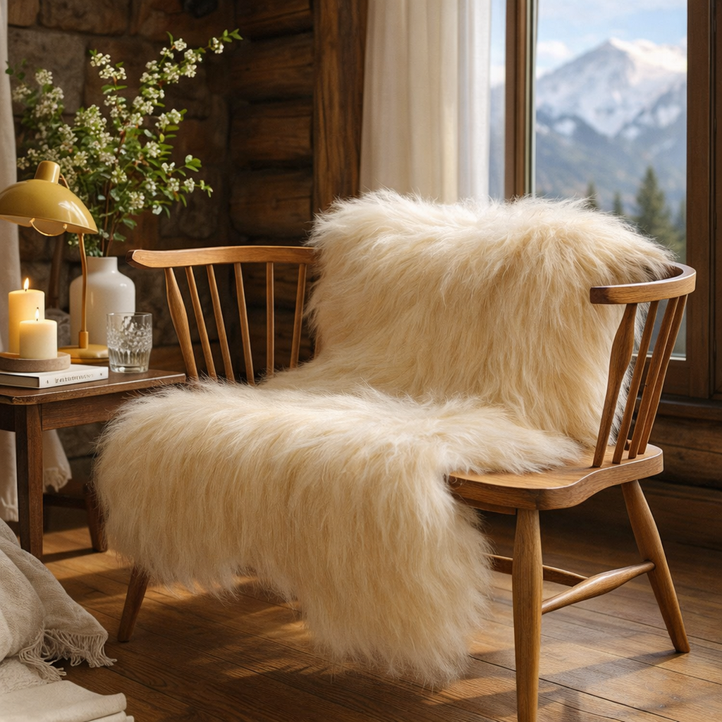 Icelandic Sheepskin — White — product and styling photograph
