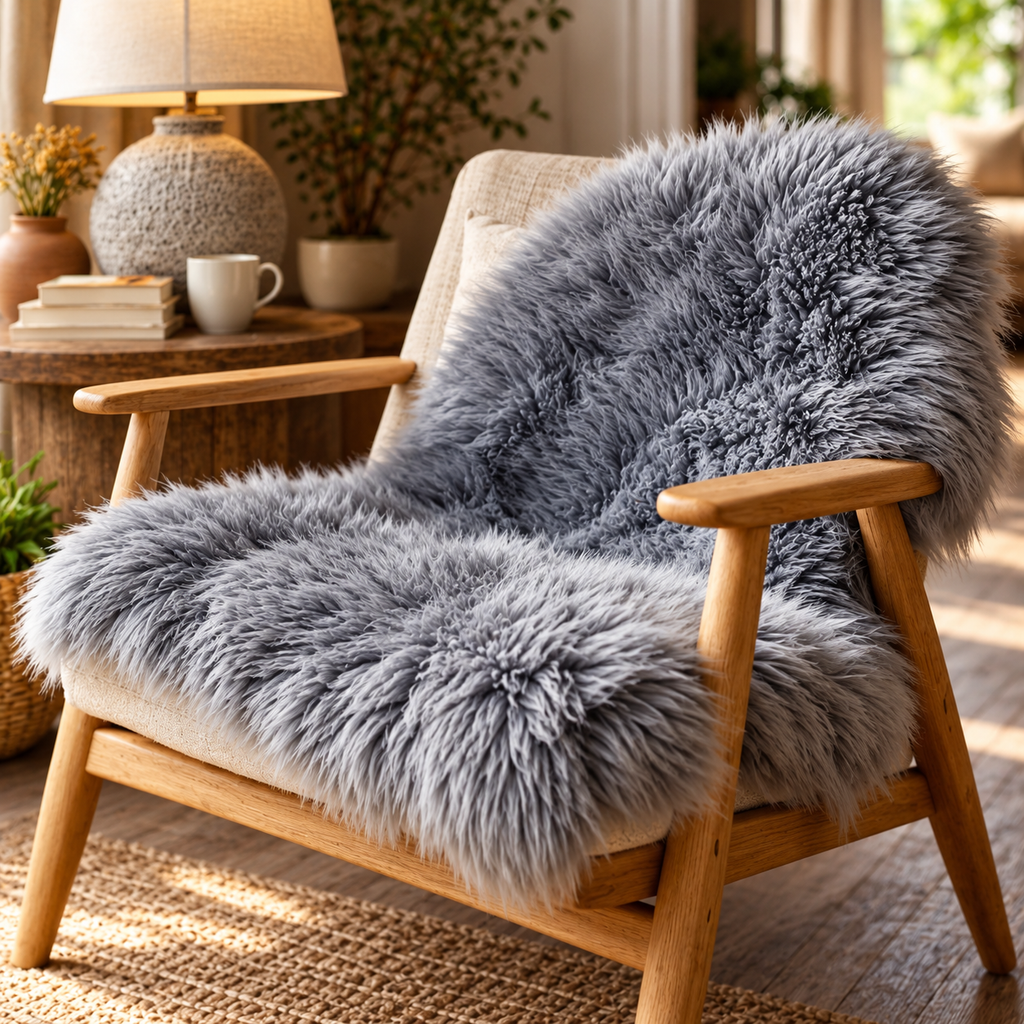 Single Sheepskin — Vole — texture detail